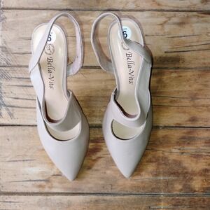 NWOT Bella Vita Slingback Pointed Toe Heels Evening Occasion Shoes Size 6